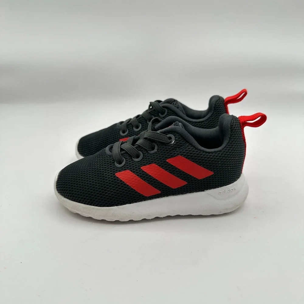 Adidas Sneakers Shoes Kids Toddler Size 6K Black‎ Red Mesh Casual Back To School